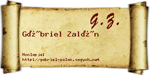 Gábriel Zalán névjegykártya