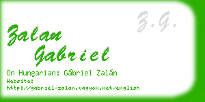 zalan gabriel business card