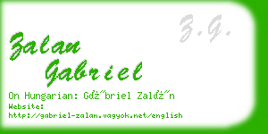 zalan gabriel business card